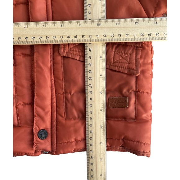 7 For All Mankind Toddler Orange Jacket Hood Faux Fur Sz 18 Months Warm NEW NWT - Picture 4 of 11